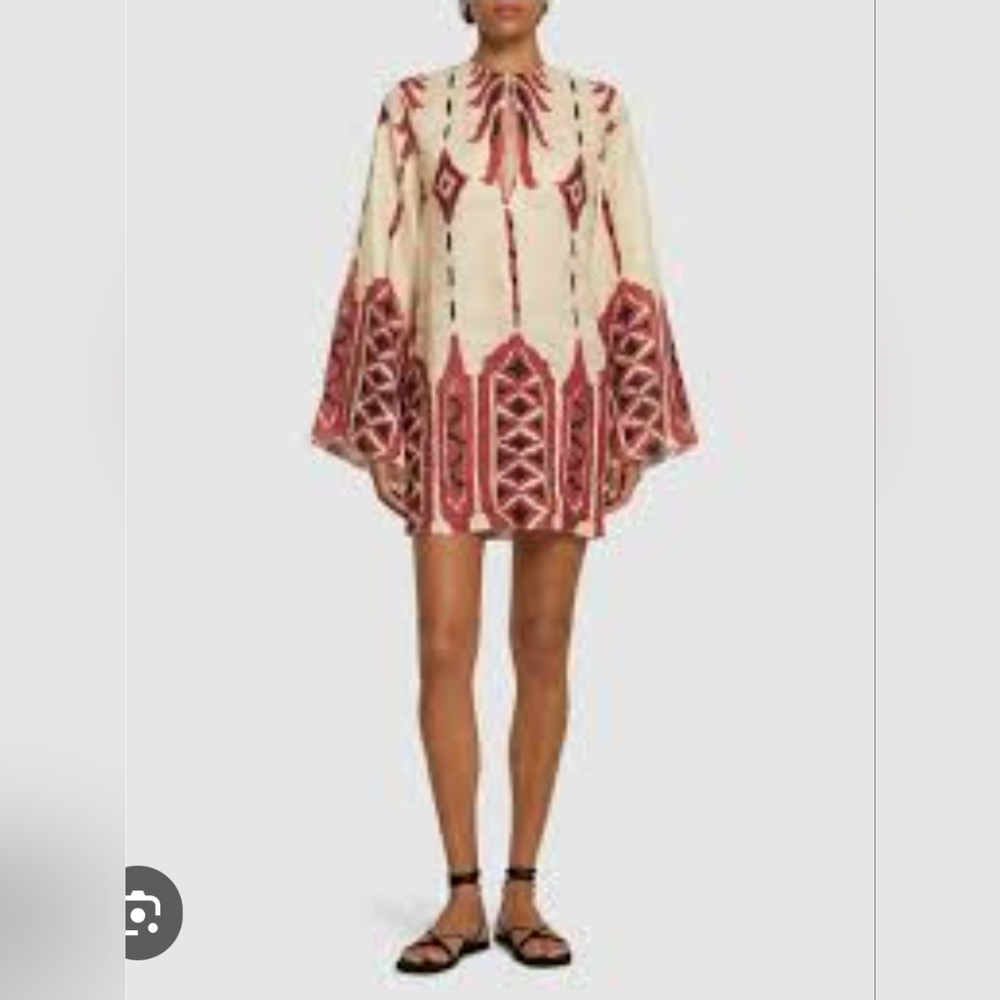 Johanna Ortiz Desert Scout Printed Linen Minidress